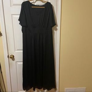 Lane Bryant Flutter sleeves maxi dress NWOT